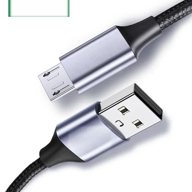 Mikro USB lynoplader med nylon fletning