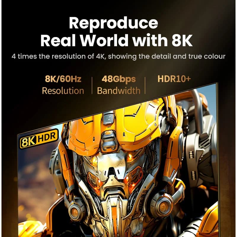 8K HDMI-kabel, 60Hz, 48Gbps