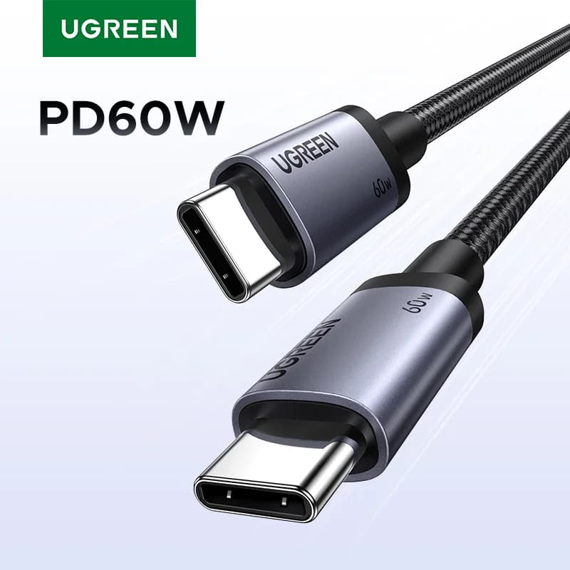USB-C til USB-C kabel, 60W PD hurtigopladning