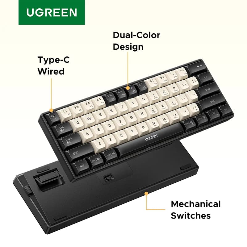 61-tasters mekanisk tastatur med PBT taster
