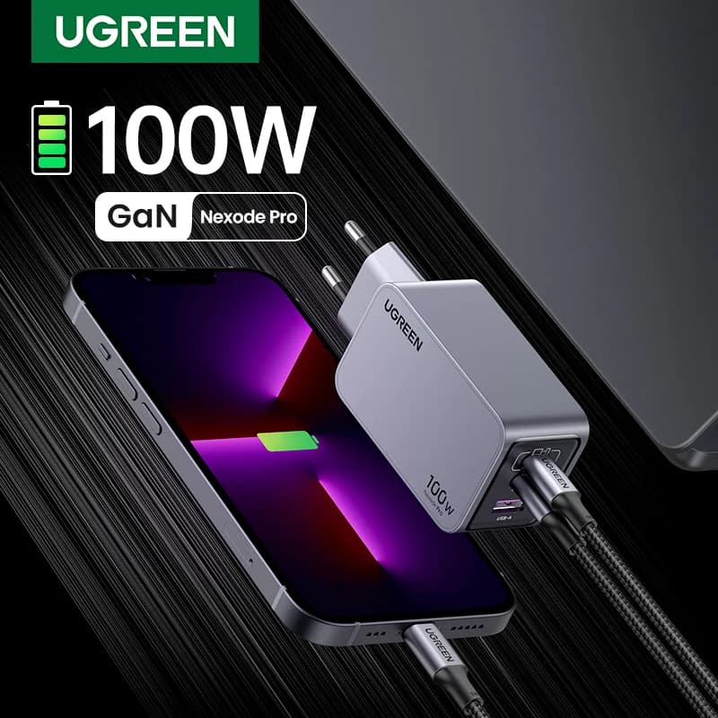 100W GaN USB-C hurtiglader, koreansk stik