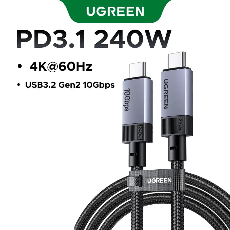 USB4 USB-C Kabel, 240W PD, 80Gbps Dataoverførsel