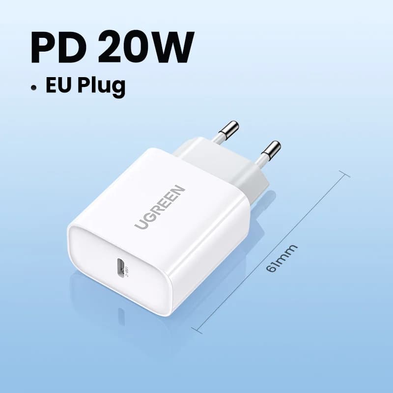 20W USB-C væglader, QC4.0 PD