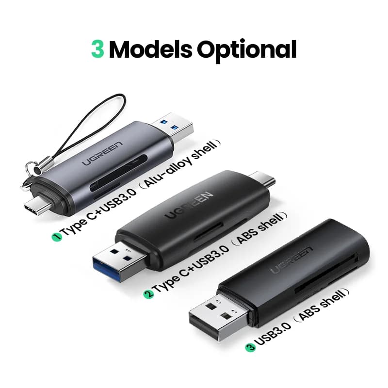USB 3.0 & USB-C SD/MicroSD kortlæser