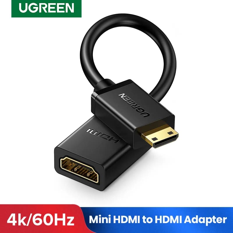 Mini HDMI til Standard HDMI 4K adapterkabel