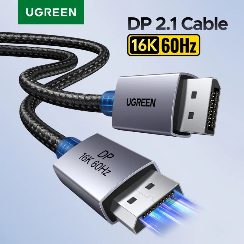 DisplayPort 2.1 kabel, 8K 60Hz HDR video understøttelse