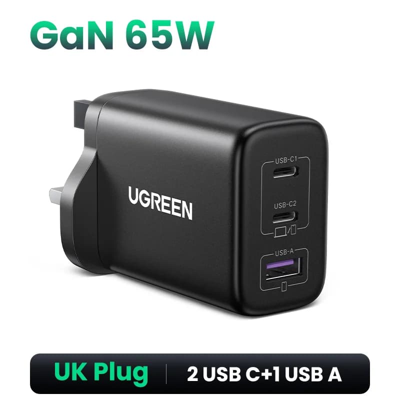 65W USB-C PD hurtigoplader