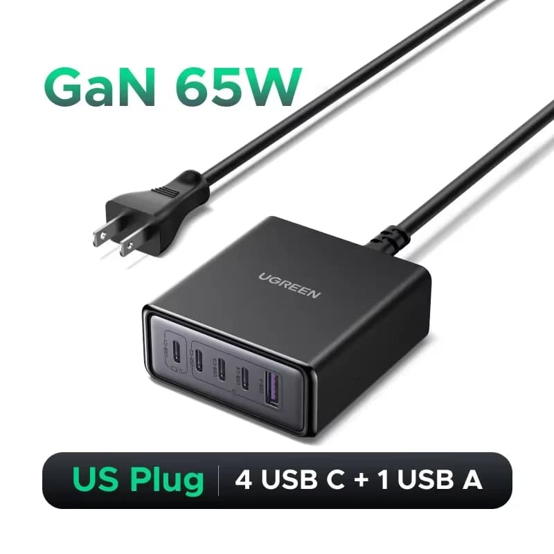 100W 6-i-1 GaN Desktop-lader