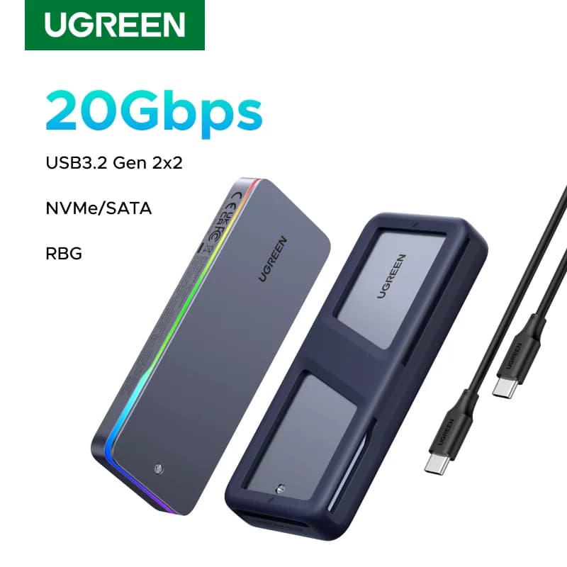 M.2 NVMe/SATA SSD Kabinet, USB 3.2 Gen 2