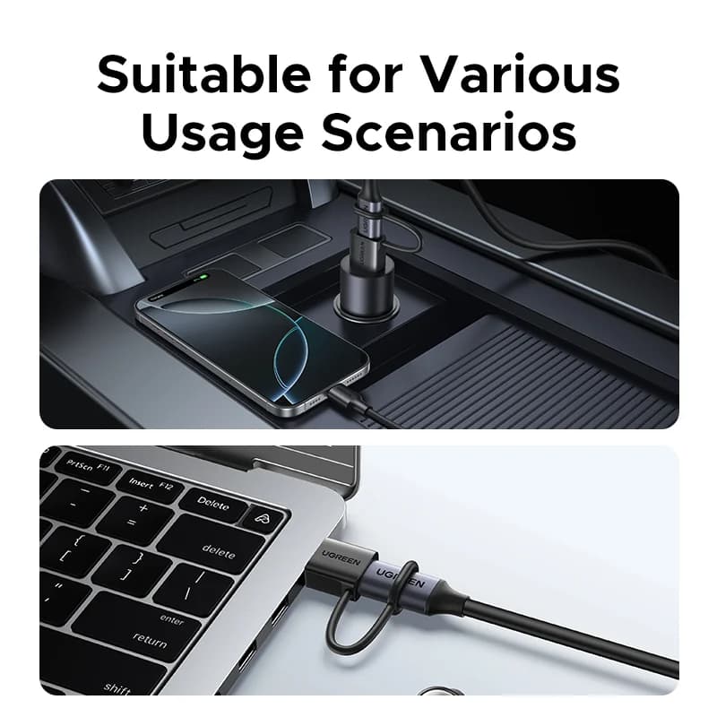USB-A til USB-C OTG Adapter, USB 3.1, 18W