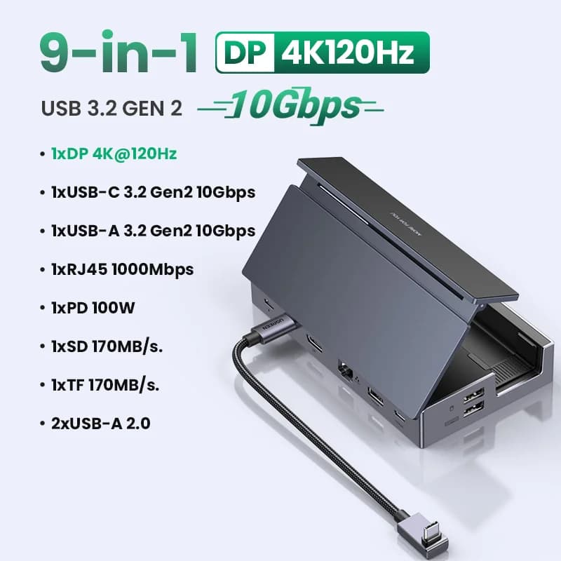 6-i-1 USB-C Dockingstation, 4K HDMI, Ethernet