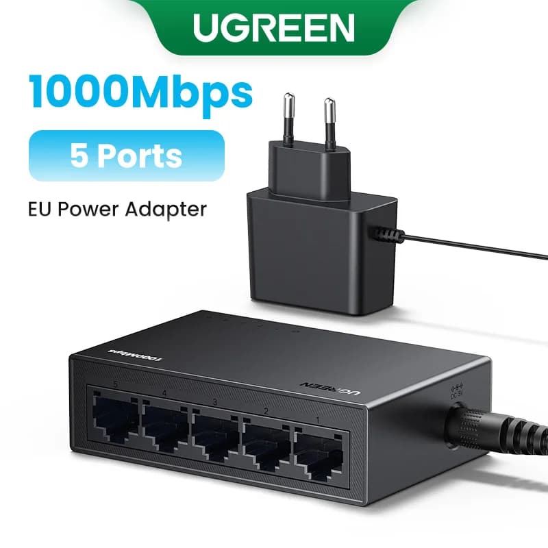 5-ports Gigabit Ethernet NetværksSwitch