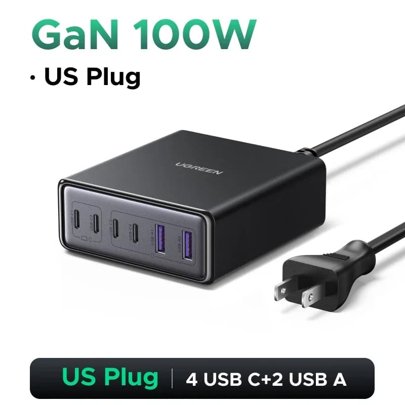 200W GaN skrivebordsoplader, US-stik