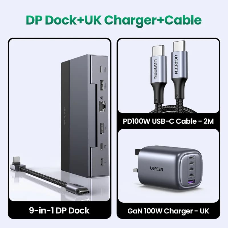 USB-C Docking Station, 4K 120Hz, 10Gbps, PD 100W