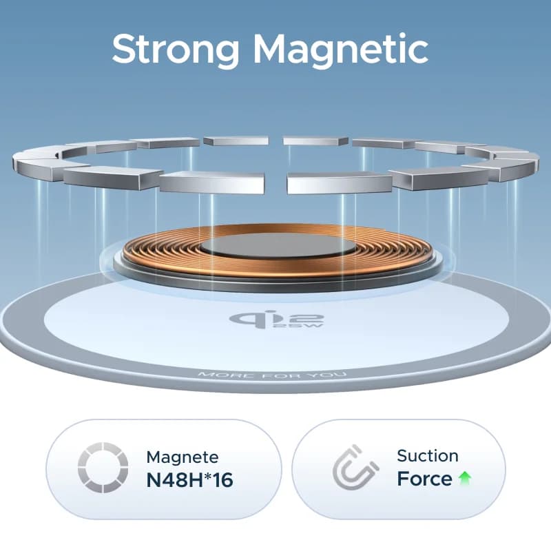 25W Qi2 magnetisk trådløs opladerpad