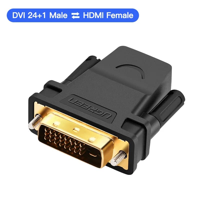 To-vejs DVI-D til HDMI adapter