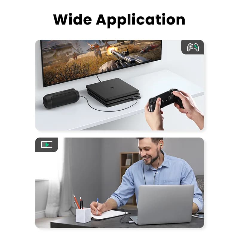 USB til 3.5mm Eksternt Lydkort Audio Adapter