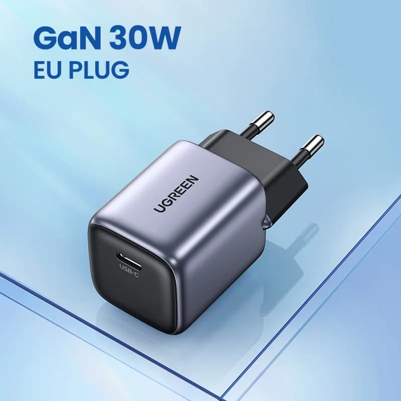 30W GaN hurtigoplader med PD3.0 til iPhone og Android