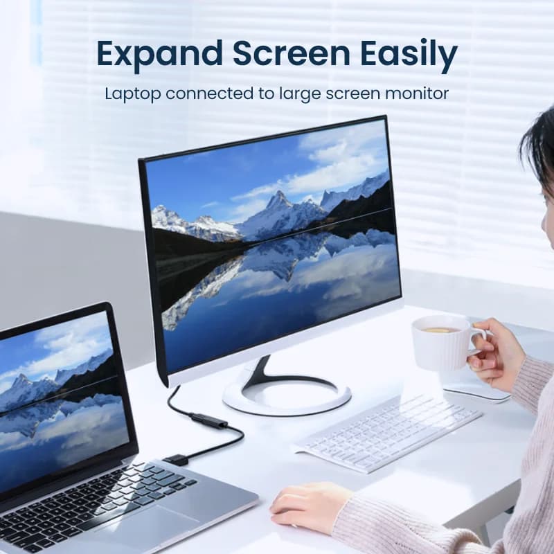 4K DisplayPort til HDMI adapter konverter