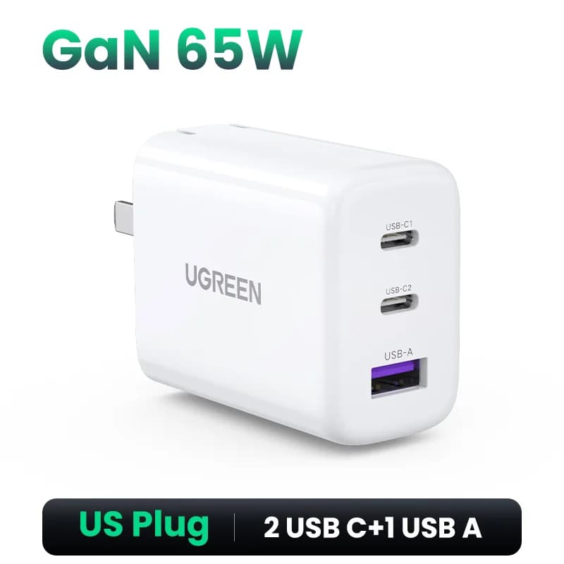 65W USB-C PD hurtigoplader