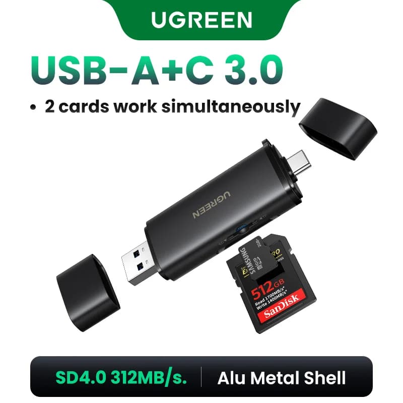 USB-C SD 4.0 kortlæser, 312MB/s