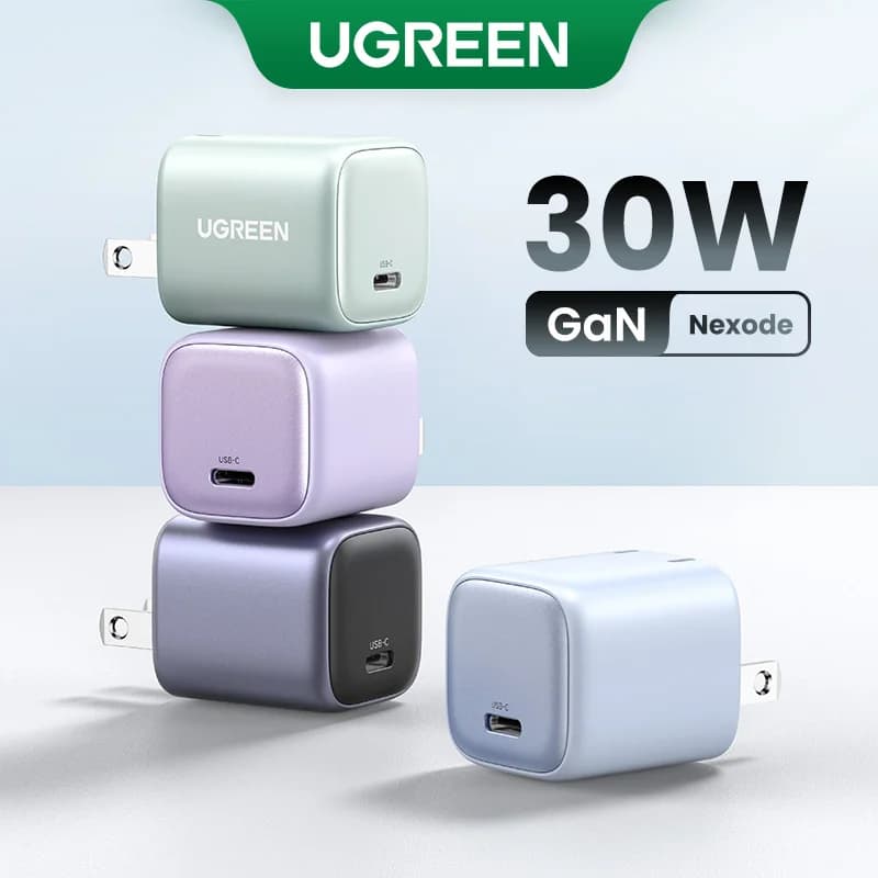 30W GaN USB-C Hurtigladningsvægoplader
