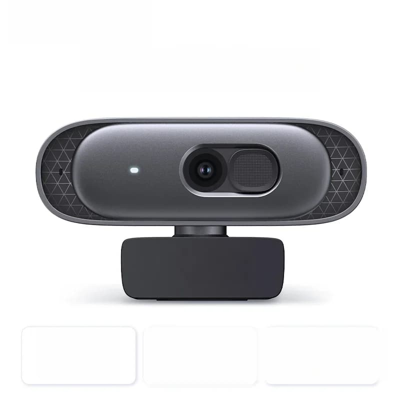 2K HD USB-webcam med dobbelt mikrofon