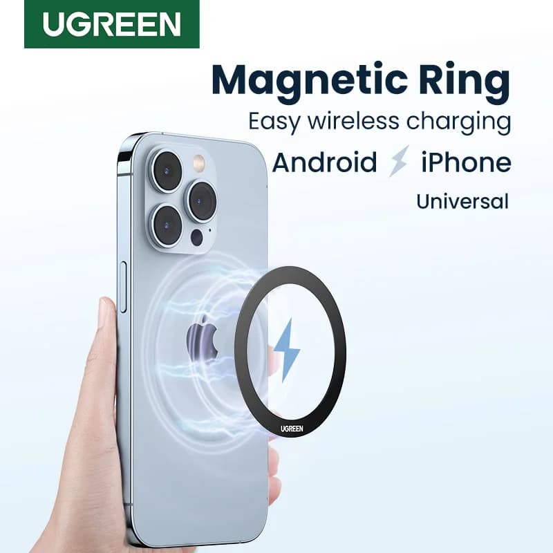 Magnetisk metalringadapter til MagSafe trådløs opladning