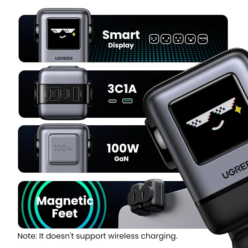 100W GaN USB-C Hurtigoplader med PPS