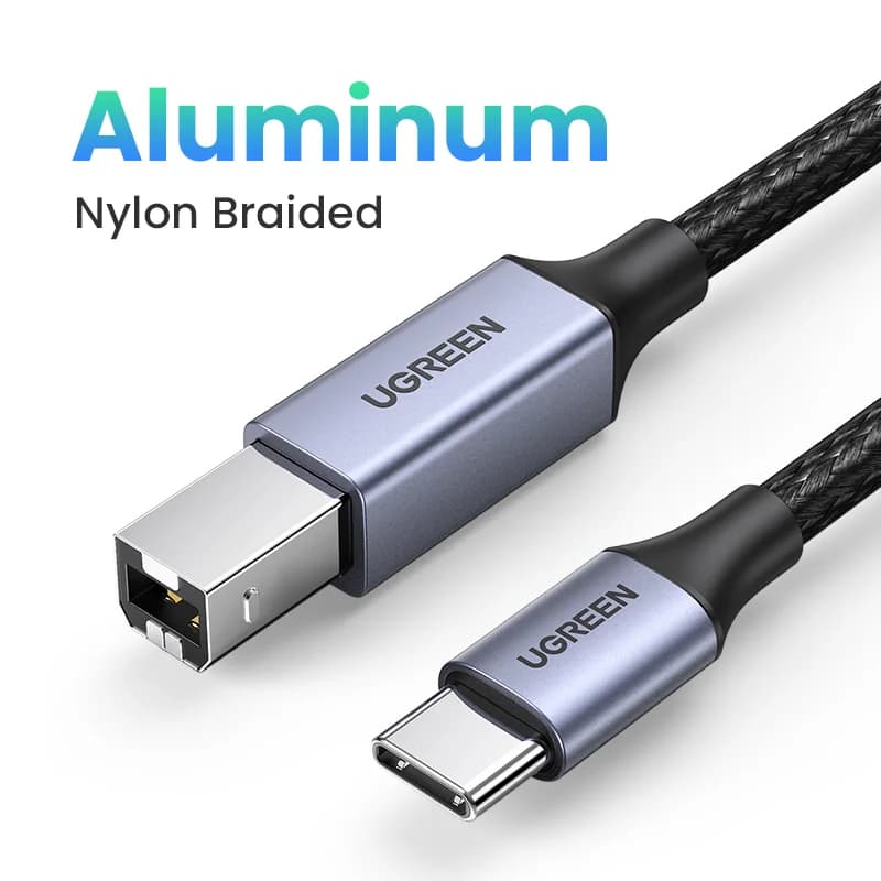 USB-C til USB Type-B 2.0 printerkabel
