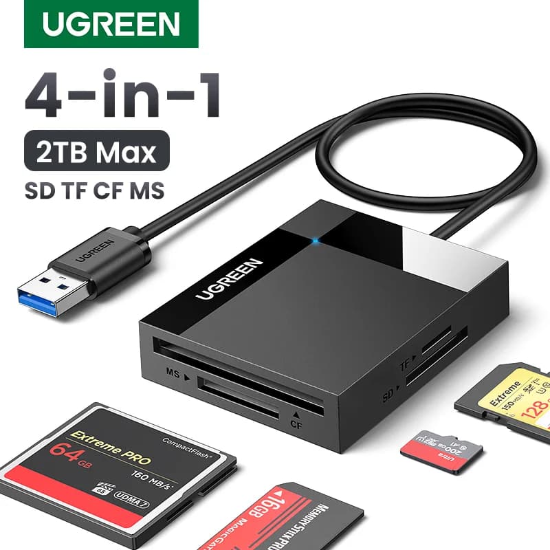 4-i-1 multi-kortlæser til USB 3.0 og USB-C