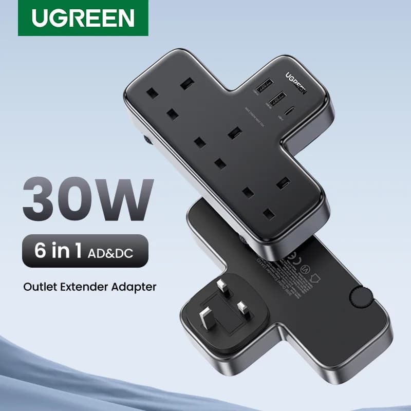 30W UK-stik skrivebordsoplader og strimling