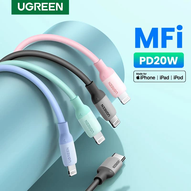 MFi Silikone USB-C til Lightning Hurtigladningskabel